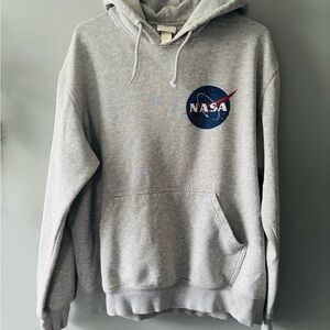 H&M Gray NASA Logo Hoodie